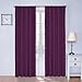 Eclipse Kids Microfiber Blackout Window Curtain Panel, 63-Inch, Purple