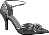 J.Renee Women's Brianna Pump,Silver,9.5 W US