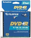 Cheap Fujifilm Media 25302987 DVD+R 4.7 GB 120 Minutes 16X Storage Media - 5 Pack
