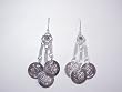 Silver 3 Coin Earrings