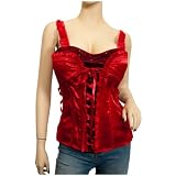 Plus Size Sexy Corset Bustier Top Red