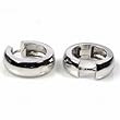Sterling Silver Huggie Hoop Earrings - Size: 6mm x 17mm