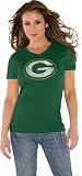 Green Bay Packers Green Women's Primary Logo Tri Blend V Neck T-Shirt- by Alyssa Milano