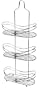 Aquatico Flat-Base 3 Tier Shower Caddy, Black