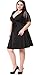 Sapphyra Women's Elegant Plus V-Neck Lace Sleeve Crochet Midi Dress Size 1X-5X