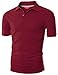 Ohoo Mens Slim Fit Short Sleeve Polo Comfort Soft Fine Cotton Blend Shirt