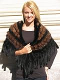 NEW MINK SHOULDER FUR SHRUG sz sm/med #3163
