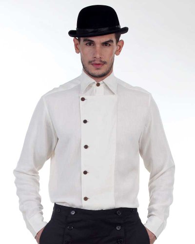 Steampunk Victorian Costume Ulysses Side-Button Shirt