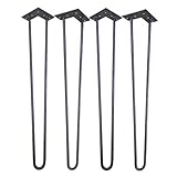 28インチ　２脚のHairpin legs　アンティークテーブル鉄脚/アイアンレッグ/１セット4本/DIY/