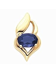 14K Yellow Gold Oval Cut Tanzanite Pendant -- LIFETIME WARRANTY