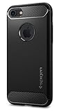 【Spigen】 iPhone7ケース, ラギッド・アーマー [ 米軍MIL規格取得 落下 衝撃 吸収 ] アイフォン 7 用 耐衝撃カバー (iPhone7, ブラック)