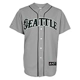 MLB Men's Seattle Mariners Michael Pineda Road Gray Short Sleeve 6 Button Synthetic Replica Baseball Jersey Spring 2011