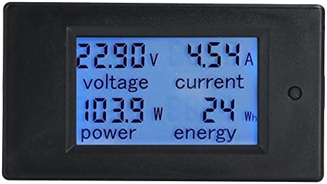 Peacefair Digital Multimeter LCD Display DC 6.5-100V 0-20A Voltage Amperage Power Energy Meter DC Volt Amp Tester Gauge Monitor(Current range: DC 0 - 20A)