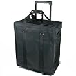 Large Jewelry Display Box Black Carrying Case w/ Wheels