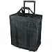 Large Jewelry Display Box Black Carrying Case w/ Wheels
