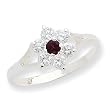 Sterling Silver Garnet Ring