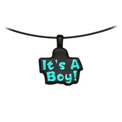 Handcrafted Dichroic Glass It's A Boy Black Wire Choker