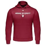 Indiana Hoosiers Red Under Armour Performance Fleece Hooded Sweatshirt