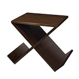 Umbra Mimosa Side Table with Magazine Rack, Designed by Matt Carr, Espresso Finish