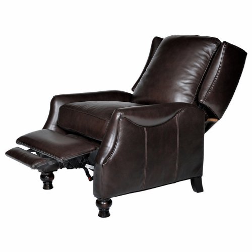 Charles Leather Wing Recliner Color: Baron Chocolate
