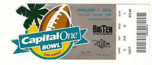 2005 Capital one bowl Full Ticket LSU Miami