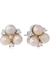 Bella Pearl Cluster Earrings