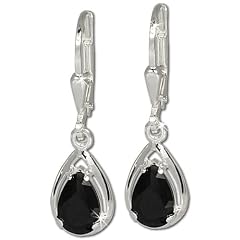 SilberDream Ohrringe Tr�ne schwarz 925 Sterling Silber Ohrh�nger SDO520S