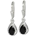 SilberDream Ohrringe Tr�ne schwarz 925 Sterling Silber Ohrh�nger SDO520S
