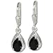 SilberDream Ohrringe Tr�ne schwarz 925 Sterling Silber Ohrh�nger SDO520S
