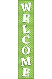LIME POLKA DOTS WELCOME BANNER