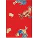 April Cornell Red Rooster Waffleweave Teatowel