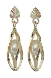 Black Hills Gold Caged Pearl Earrings