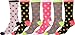 Sakkas Women's Poly Blend Soft and Stretchy Crew Pattern Socks Assorted 6-pack