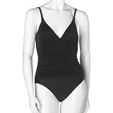 Fantasizer Women's Glamorous 1 Piece Camisole Tank Suit with Shirring