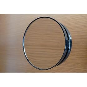 Cosmetic - Make-up Compact Pocket Mirror with Suction Cups - 10 x Magnifying - Black