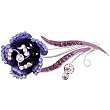 Vintage Purple Studded Tulip Flower Brooches & Pins