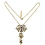 Victorian Necklace Floral Citrine Crystals