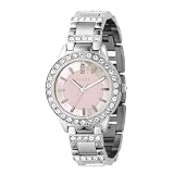 Fossil Women's ES2189 Stainless Steel Bracelet Pink Mother-Of-Pearl Glitz Analog Dial Watch
