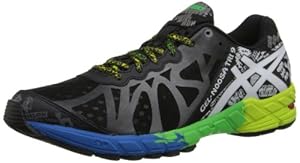 ASICS Men's Gel-Noosa Tri 9 Running Shoe,Black/White/Flash Green,9 M US