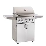 American Outdoor Grill 24NC 24" Portable Grill with Cart, Side Burner and Backburner 24PC-24NC