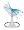 Bloom Fresco Contemporary Baby Highchair (with Bermuda Blue Liner)