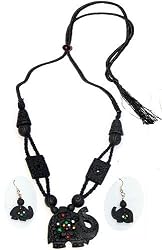 Online Jewelry Necklace and Earing In Terracota Handcrafted Unique Gift For Her