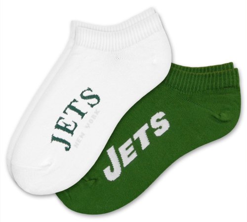 New York Jets Women's No-Show Socks, Medium (2-pack)