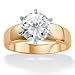 DiamonUltra&trade; Cubic Zirconia 18k Gold over Sterling Silver Ring