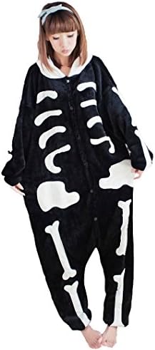 Christmas Cartoon Cosplay Costume Sleepsuit Onesie Pajamas (26 Characters) (Small, Skull Panda)