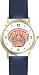 Chevron Seashell or Sea Shell Animal - WATCHBUDDY® DELUXE TWO-TONE THEME WATCH - Arabic Numbers - Blue Leather Strap-Size-Large ( Men's Size or Jumbo Women's Size )