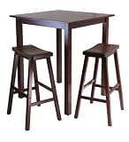 Parkland 3pc High/Pub Table Set with 2 Saddle Seat Stools