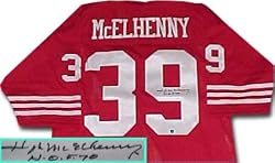 Hugh McElhenny San Francisco 49ers Autographed Throwback Jersey with HOF Inscription