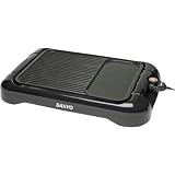 410oSMJCdWL. SL160  New Sanyo 1300 Watt Extra Large Indoor Barbeque Grill Griddle Dishwasher Safe Drip Pan Double Coated