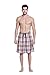 CYZ Men's 100% Cotton Plaid Poplin Woven Lounge/Sleep Shorts-F46-L